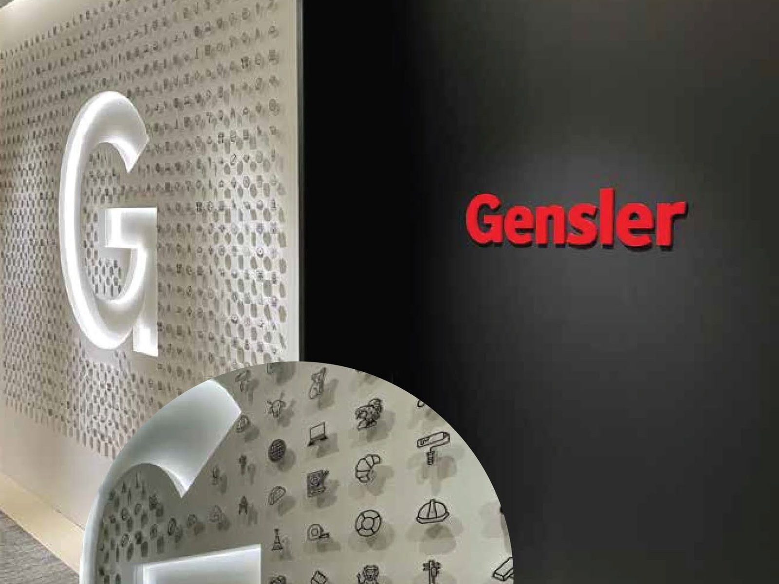 Gensler &mdash; debossed logo · edge-lit · miniature