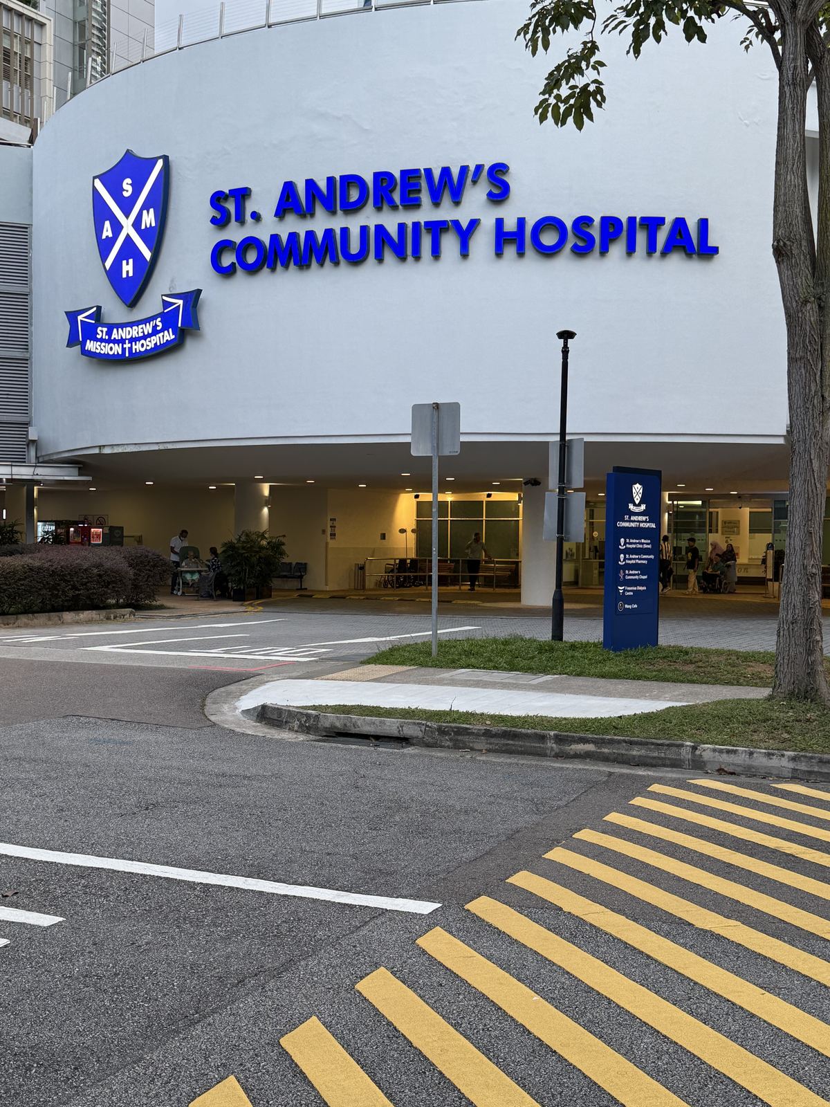 St. Andrew&rsquo;s Community Hospital &mdash; building lettering & crest