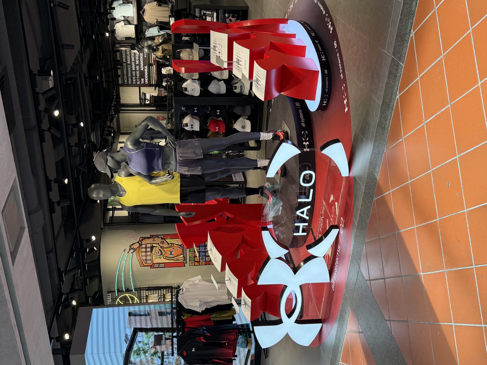 Under Armour dimensional retail signage installed